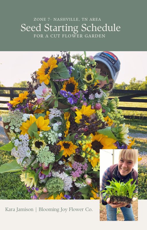 Cut Flower Seed Starting Schedule digital guide cover