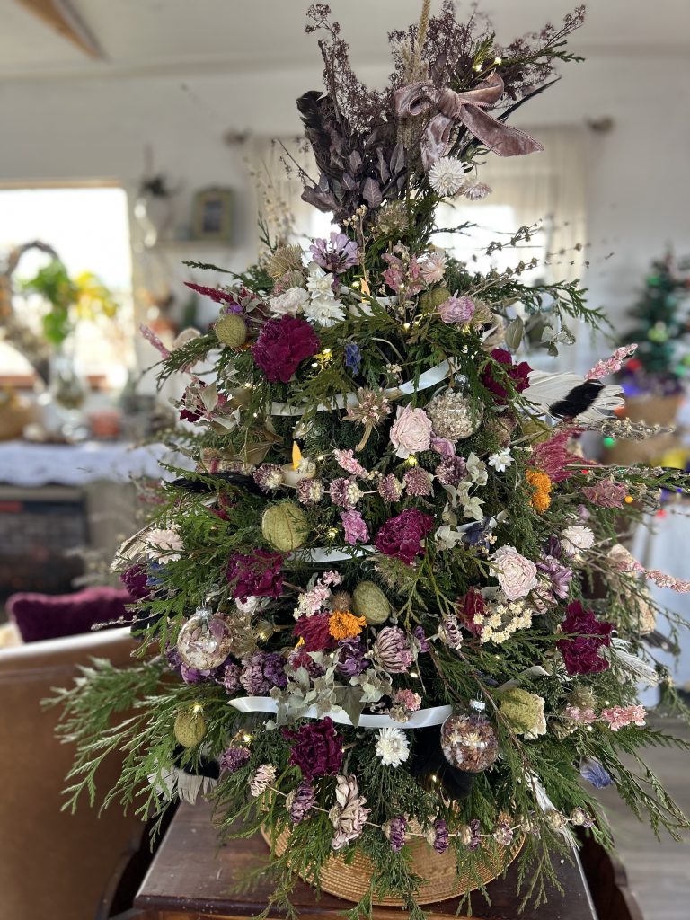 Dried Flower Christmas Tree